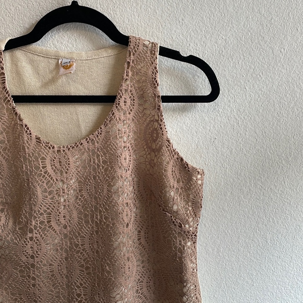 Lace overlay top